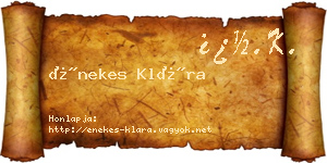 Énekes Klára névjegykártya